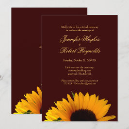Invitación Boda virtual de girasol ruso