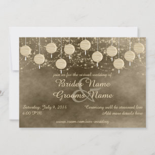 Invitación Boda virtual de Marfil Lanterns