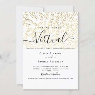 Invitación Boda Virtual de Oro