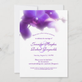 Invitación Boda virtual de Orquídea Morada Floral y Elegante