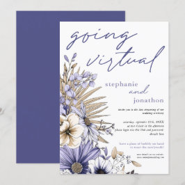 Invitación Boda virtual de Purple Lilac Watercolor Florals