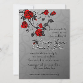 Invitación Boda virtual de Rosas encantados