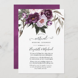Invitación Boda virtual de terciopelo profundo