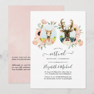 Invitación Boda Virtual del Bosque Caprichoso con Ciervos