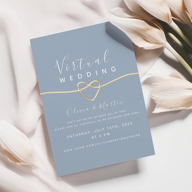 Invitación Boda virtual Dusty Blue (Subido por el creador)