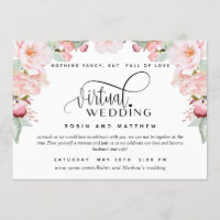 Boda virtual en línea de floral rosa Rubor