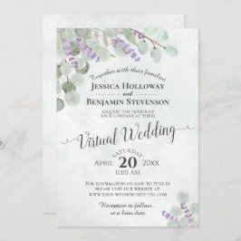 Invitación Boda virtual Eucalyptus Lavender & Greenery