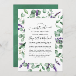 Invitación Boda virtual Eucalyptus Lavender Greenery