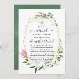 Invitación Boda virtual geométrico de Herbario Forestal