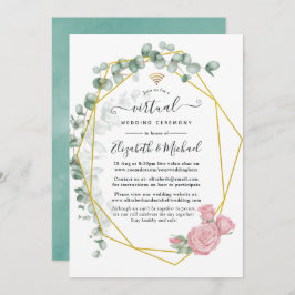 Invitación Boda virtual geométrico en línea de Eucalyptus Ros