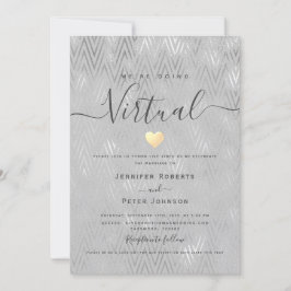Invitación Boda virtual plateado