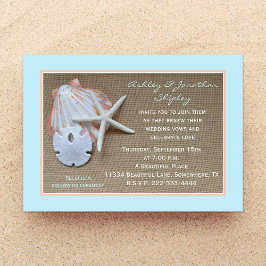 Invitación Boda Vow Renewal Beach Burlap Look