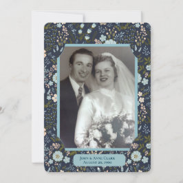 Invitación Boda Vow Renewal Ceremonia fotograma floral