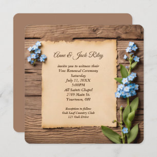 Invitación Boda Vow Renewal Forget-Me-Nots