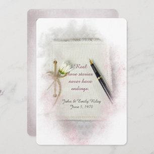 Invitación Boda Vow Renewal journal con daisy