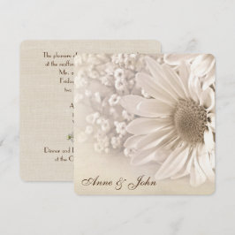 Invitación Boda Vow Renewal Sepia Daisy