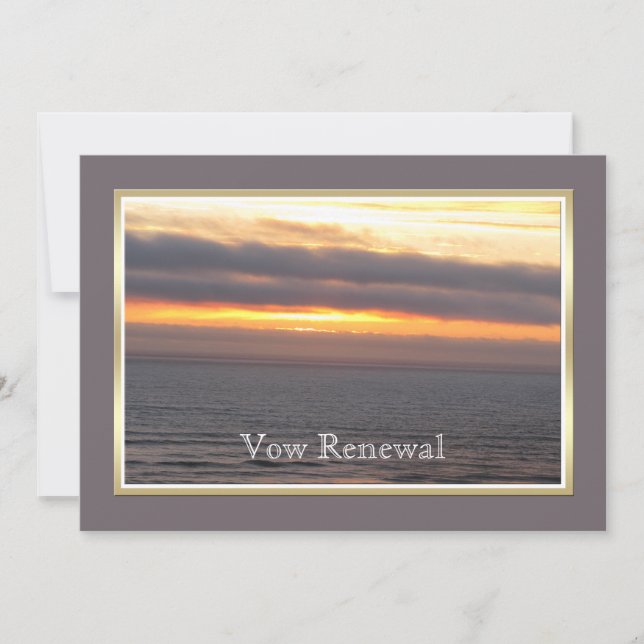 Invitación Boda Vow Renewal Sunset (Anverso)