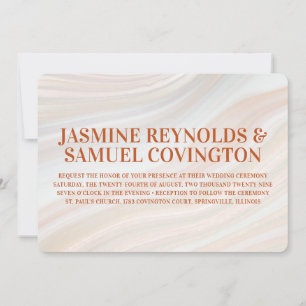 Invitación Boda Warm Marble Geode