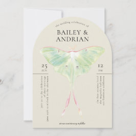 Invitación Boda Watercolor Luna Moth