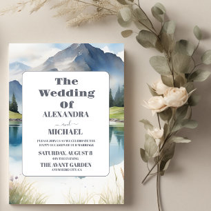Invitación Boda Watercolor Mountain Meadow