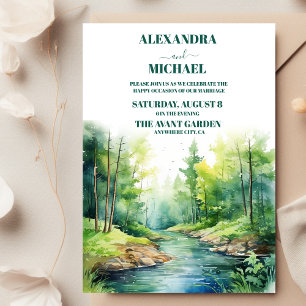 Invitación Boda Watercolor Mountain Meadow