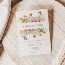 Boda Watercolor Wildflower Meadow