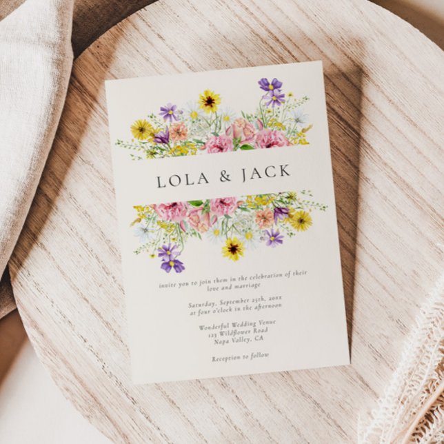 Invitación Boda Watercolor Wildflower Meadow (Subido por el creador)