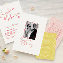 boda Wavy Handwriter moderno y colorido divertido