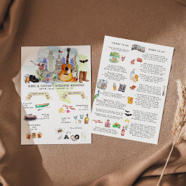 Invitación Boda Weekend Itinerary | Austin, Texas