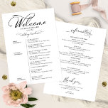 Invitación Boda Weekend Itinerary Timeline Elegant<br><div class="desc">Boda Weekend Itinerary Timeline Elegant</div>