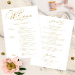 Invitación Boda Weekend Itinerary Timeline Elegant<br><div class="desc">Boda Weekend Itinerary Timeline Elegant</div>