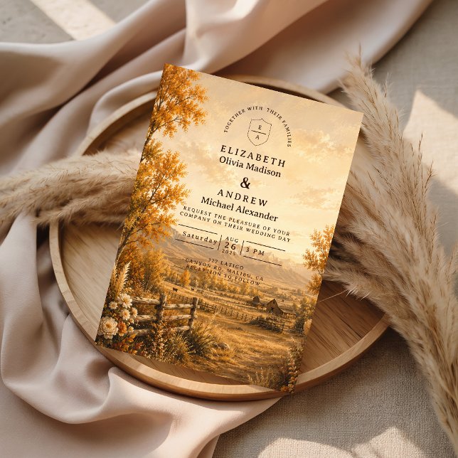 Invitación Boda Western de Otoño Rústica (Subido por el creador)