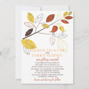 Invitación Boda Whimsical Lovebirds