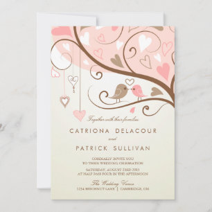 Invitación Boda Whimsical Lovebirds