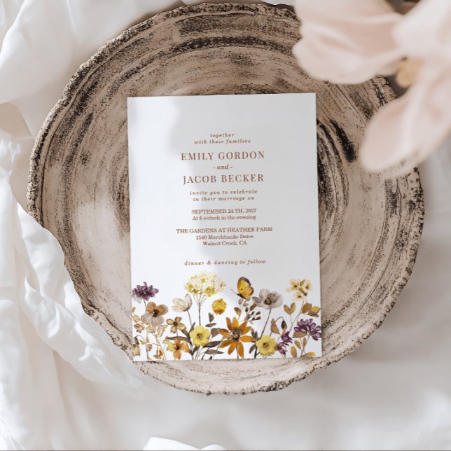 Invitación Boda Whimsical Wildflower Boho (Subido por el creador)