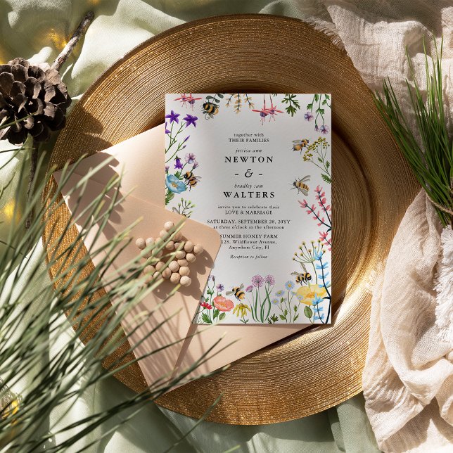 Invitación Boda Whimsical Wildflower Garden Summer Boho (Subido por el creador)