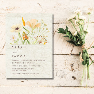 Invitación Boda Whimsical Wildflowers
