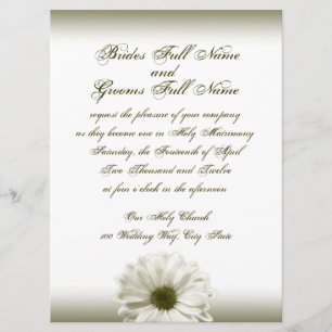 Invitación Boda White Antique Daisy