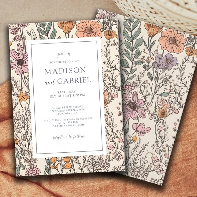 Invitación Boda Wildflowers (Subido por el creador)