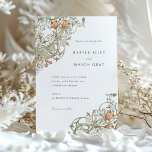 Invitación Boda William Morris, patrón de Lily Dorada<br><div class="desc">Esta invitación a la boda es un homenaje a los diseños atemporales de William Morris, con un patrón clásico que combina tonos ricos y elegancia botánica. La invitación pone de manifiesto una armoniosa mezcla de sabio verde, marfil y oro antiguo, entretejida con brotes de albaricoque y rubor. El follaje y...</div>