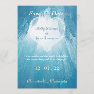 Invitación Boda Winter Wonderland - Guardar La Fecha