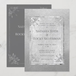 Invitación Boda y Fiesta en asuntos de Silver Sterling