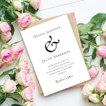 Invitación Boda y persa Minimalistas modernos<br><div class="desc">Este exclusivo diseño minimalista es la elección perfecta para su boda contemporáneo.</div>