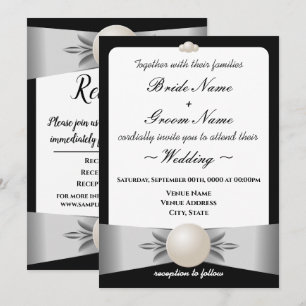 Invitación Boda y recepción de la cinta blanca formal