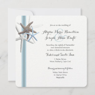 Invitación Boda y recepción de la reunión de peces estrella