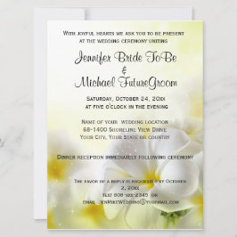 Invitación Boda y recepción de Plumeria Blanca de Hawái
