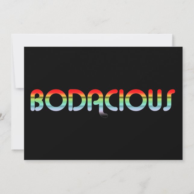 Invitación Bodacious retro 80s (Anverso)