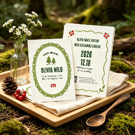 Invitación bodas al aire libre, en el bosque o en el campo i