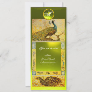 Invitación BODAS AMOR PAVOS REALES MONOGRAMA ,topacio marrón