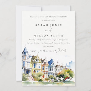Invitación Bodas Aniversario San Francisco Painted Ladies
